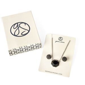 COPY - Demi Silver Necklace + Earrings Set - New in Box